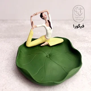فیگور یوگا دکوری | مجسمه یوگا روی برگ نیلوفر - جاشمعی و ظرف زیورآلات